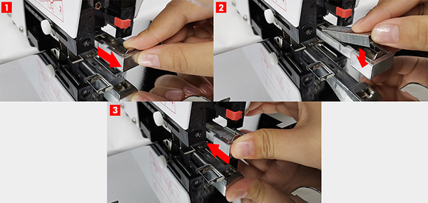 HOW TO PUT STAPLES INTO ELECTRIC HEAVY DUTY STAPLER