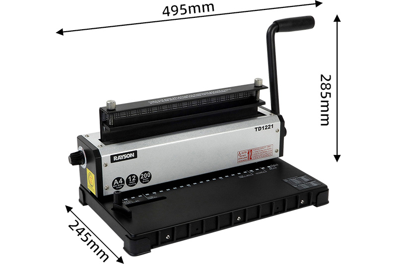 Wire Binder TD-1221 Size